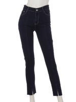 【Latina】センターラインカットヘムストレッチデニムパンツ/ブルー(019)