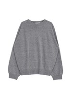 カシミヤウールラグランニット/グレー