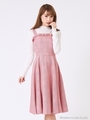 グレンチェックベアワンピース/レッド