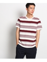 パネルボーダーカットソー/ボルドー(364)