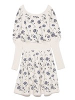 フラワーエンブリロイダリーニットワンピース/BEG