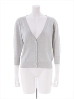 ラメニットカーディガン/ブルー