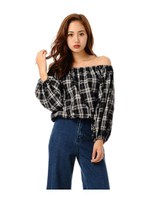 袖ボリュームオフショルトップス/PATTERN2