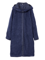 FLUFFY LONG COAT/ネイビー