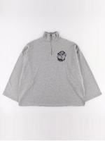 カレッジ前Zip Bigスウェットプルオーバー/ボルドー