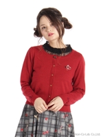 バラ刺繍カーディガン/キナリ