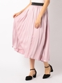 プリーツミモレスカート/ピンク