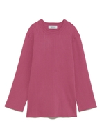 クルーネックリブトップス/PNK