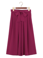 サッシュ付トロミ/スカーチョ/ターコイズグリーン