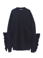 フリルスリーブスウェット/sax