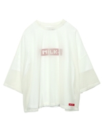 S/S TEE BAR & TULLE TOP SET/ホワイト