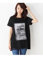 チュールドッキングプリントプルオーバー/チャコールグレー(014)