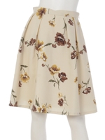 ポピーフラワープリントスカート/イエロー