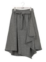 ヘリンボーンアシンメトリースカート/ホワイト