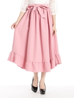 ロングフレアースカート/ピンク