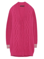 アランニット箔プリントアウター/ROSE