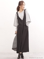 アイレットサロペ×インナーset/キャメル