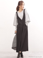 アイレットサロペ×インナーset/キャメル