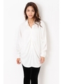 レーヨンタックロングシャツ/WHITE