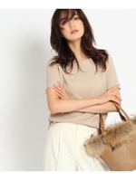 コットンミラノストレッチカットブラウス/ブラック(019)