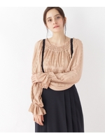 ne Quittez pas スカラカットギャザーブラウス/ピンク(072)