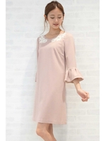 エンブロイダリー　シフト　ドレス/ブラック(010)