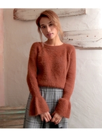 【ANAP】ベルスリーブモヘアニット/レンガ(068)