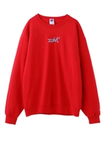 【WEB限定】X-GIRL×RUSSELL　LOGO CREW SWEAT TOP/アッシュ