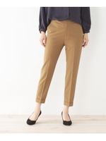 【洗える】椿オイル配合シガレットパンツ/ブラック(019)