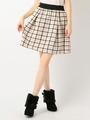 ツイードチェックゴムスカート/シロ