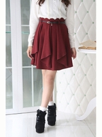 パールチャームベルト付ラッフルフリルＳＫ/クロ