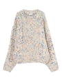 ミックスカラーローゲージニット/GRY