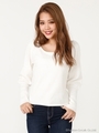パフショルダーKnit TOP/RED