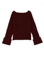 WIDE ROLL KNIT/RED