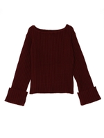 WIDE ROLL KNIT/RED