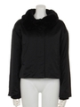 [GREED]VISCOSE CHAMBRAY Short Coat/BLACK