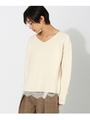【WEB限定】レースキャミ付バックシャンニット/ホワイト系(902)