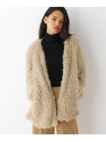 フェイクファージャケットコート/ベビーピンク(071)