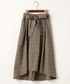 リボンベルト付きグレンチェック柄スカート