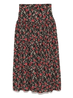 バリエーションプリントフレアスカート/BLK