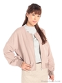 ピーチバルーン袖MA-1ブルゾン/ベージュ