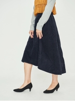 USA COTTONコーデュロイスカート(フレア)/ベージュ