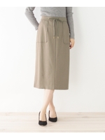 【洗える】ポンチタイトスカート/オフホワイト(003)