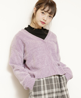 ベロアモールカーディガン