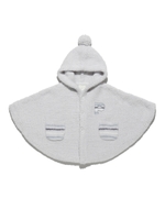 ’パウダー’アップリケ baby ポンチョ/BLU