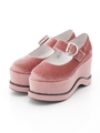【JEFFREY CAMPBELL】ベルベット厚底パンプス/ブラック