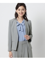 ノーカラーベーシックジャケット/グレー(012)