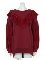 フレアベロアトップス/レッド