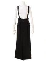 【ドラマ着用】サスぺ付ワイドパンツ(ブラック、ドット)/ブラック