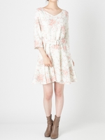 ダブルクロスブーケフラワーOP/NVY